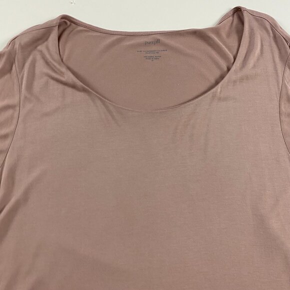 NEW J. Jill Pure Jill Elliptical Tee Fawn Womens Size 2X Supersoft 3/4 Sleeve - Picture 3 of 12